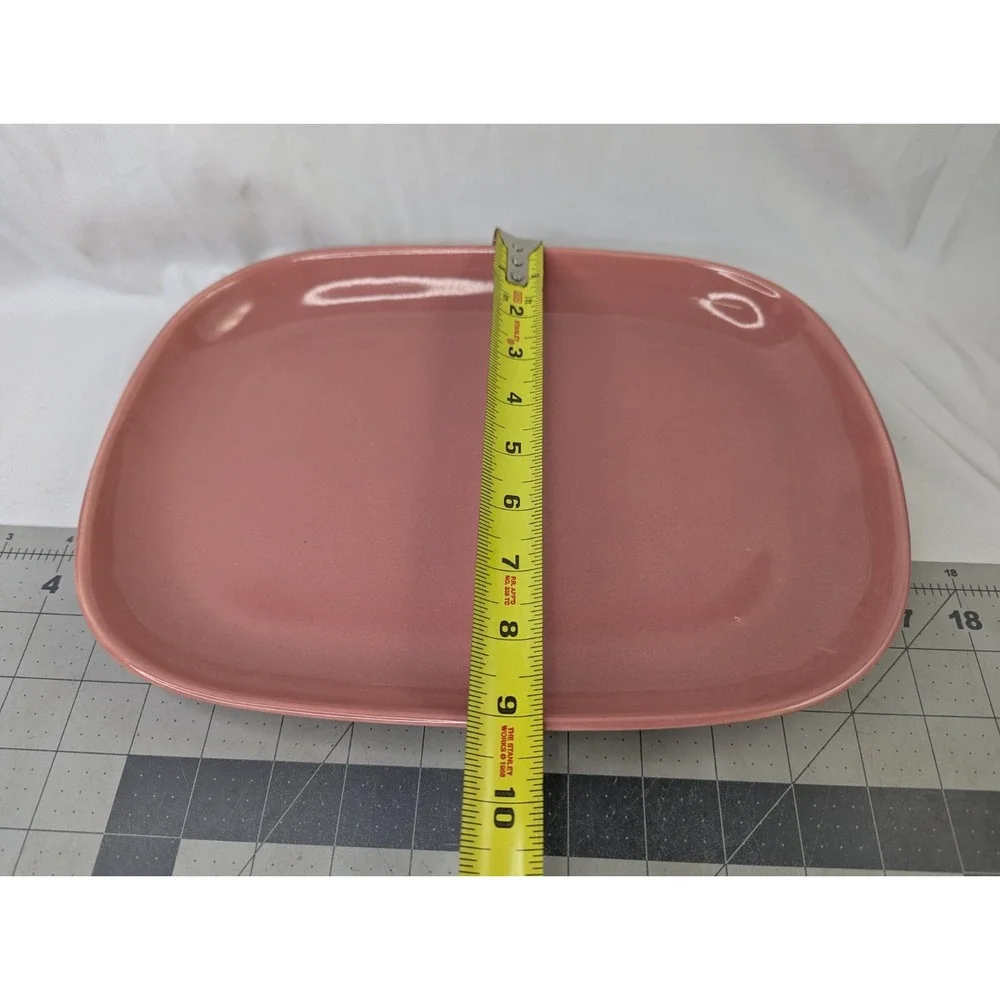 Bauer Los Angeles Ceramic Pink Platter Tray‎ 12 Inch READ